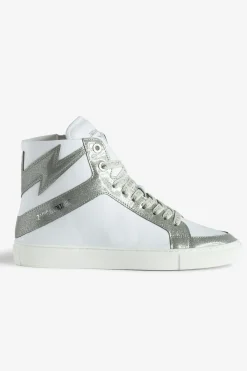 Formateurs^Zadig & Voltaire Baskets Montantes Brevetees Zv1747 High Flash Infinity