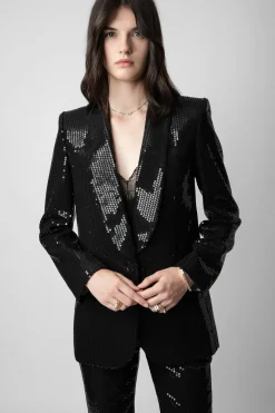 Costumes^Zadig & Voltaire Blazer A Sequins Vive