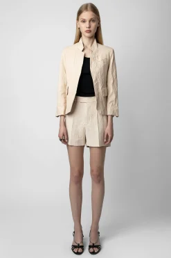 Vestes^Zadig & Voltaire Blazer En Cuir Froisse Verys
