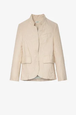Vestes^Zadig & Voltaire Blazer En Cuir Froisse Verys