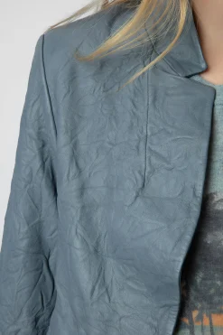 Vestes^Zadig & Voltaire Blazer En Cuir Froisse Verys