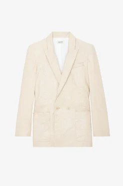 Vestes^Zadig & Voltaire Blazer En Cuir Froisse Visko