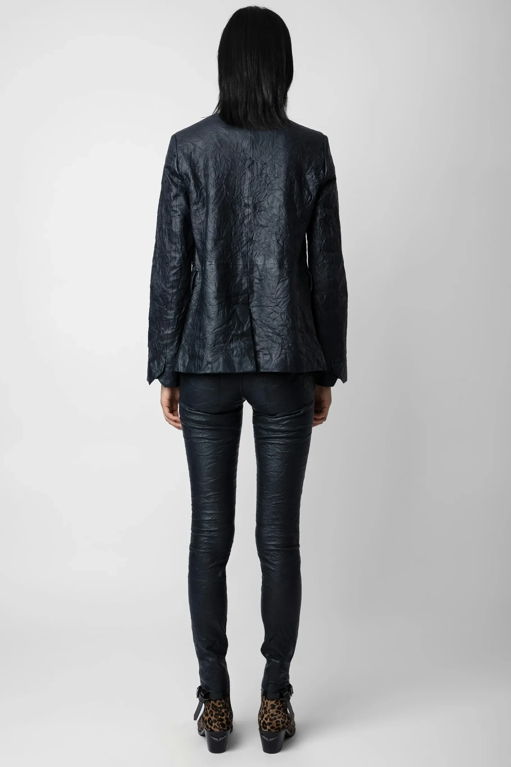 Costumes^Zadig & Voltaire Blazer En Cuir Tres Froisse