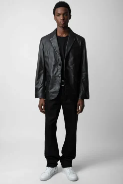 Manteaux Et Vestes^Zadig & Voltaire Blazer En Cuir Valfried
