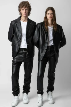 Manteaux Et Vestes^Zadig & Voltaire Blazer En Cuir Valfried