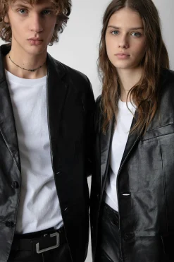 Manteaux Et Vestes^Zadig & Voltaire Blazer En Cuir Valfried