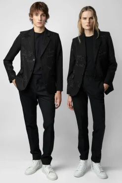 Unisexe^Zadig & Voltaire Blazer Vanille A Strass