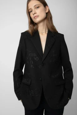 Unisexe^Zadig & Voltaire Blazer Vanille A Strass
