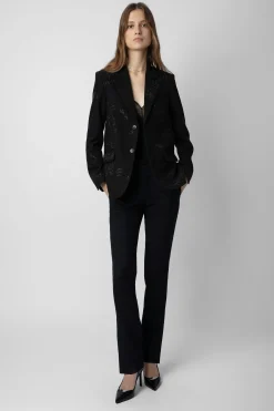 Unisexe^Zadig & Voltaire Blazer Vanille A Strass