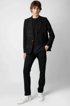 Unisexe^Zadig & Voltaire Blazer Vanille A Strass