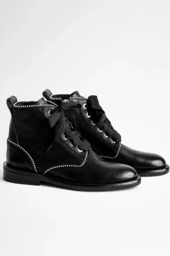 Bottes^Zadig & Voltaire Bottines A Clous Laureen Roma