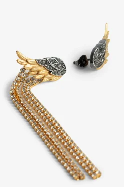 Bijoux^Zadig & Voltaire Boucles D'Oreilles Plumes De Roche