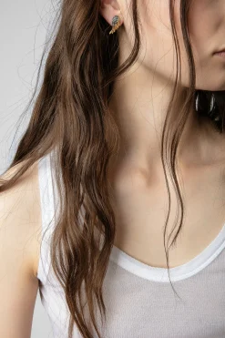 Bijoux^Zadig & Voltaire Boucles D'Oreilles Plumes De Roche