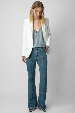 Chemises Et Hauts^Zadig & Voltaire Caraco Capela En Jacquard De Soie A Strass