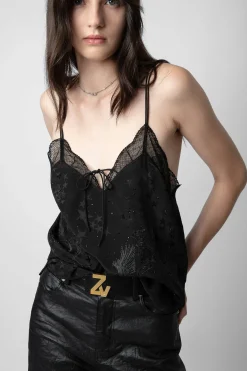 Chemises Et Hauts^Zadig & Voltaire Caraco Capela En Soie A Strass