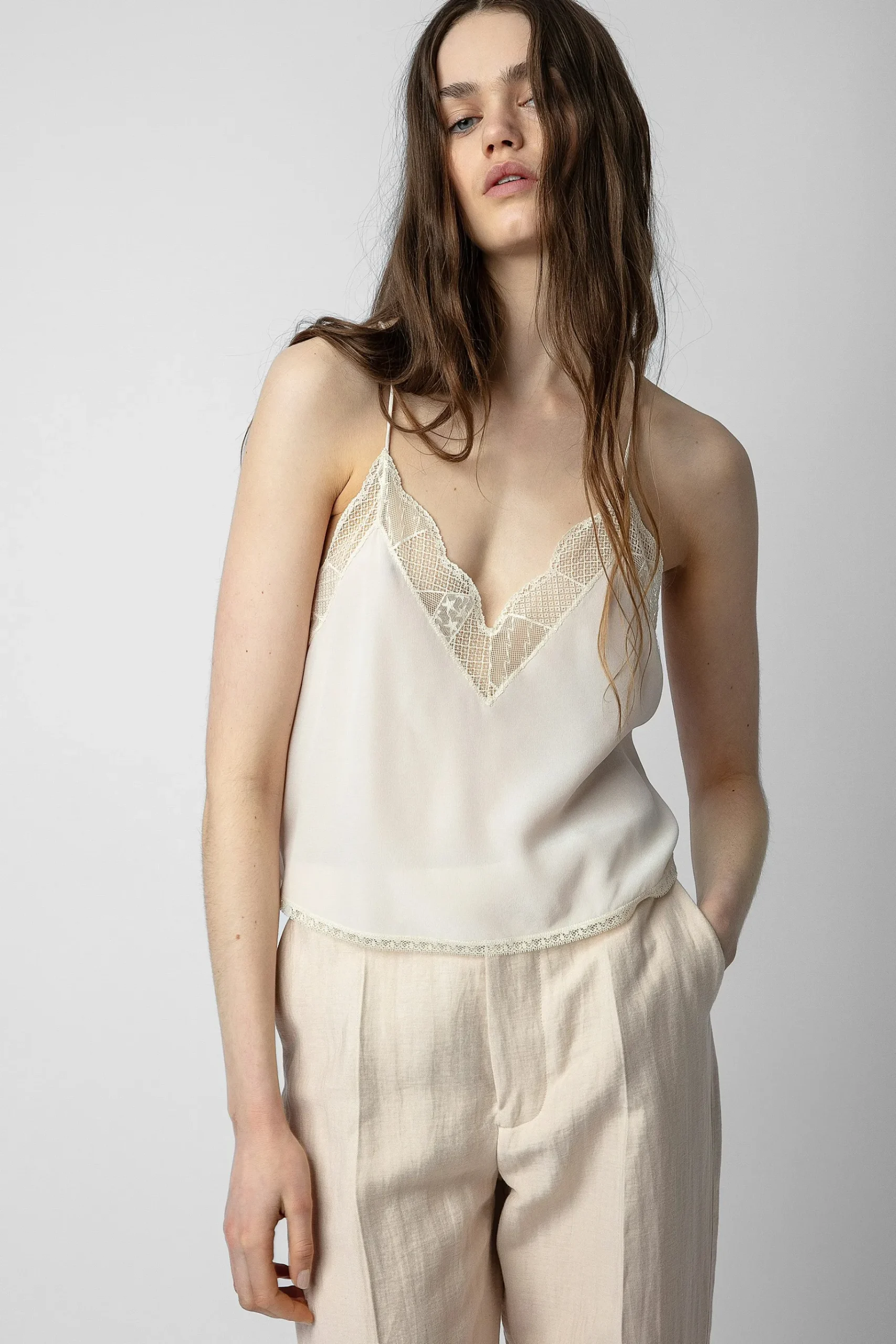 Chemises Et Hauts^Zadig & Voltaire Caraco Court En Soie Christy