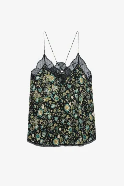 Chemises Et Hauts^Zadig & Voltaire Caraco En Soie A Strass Christy