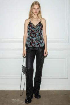 Chemises Et Hauts^Zadig & Voltaire Caraco En Soie Christy Thunder