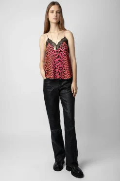 Chemises Et Hauts^Zadig & Voltaire Caraco En Soie Leopard Christy