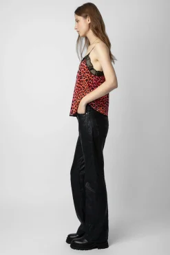 Chemises Et Hauts^Zadig & Voltaire Caraco En Soie Leopard Christy