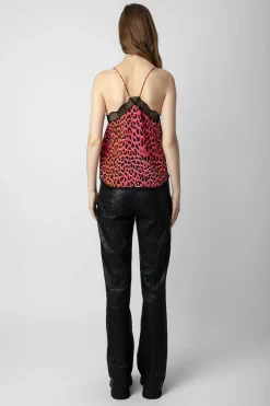 Chemises Et Hauts^Zadig & Voltaire Caraco En Soie Leopard Christy