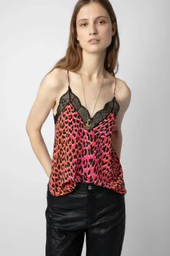 Chemises Et Hauts^Zadig & Voltaire Caraco En Soie Leopard Christy