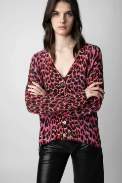 Pulls Et Gilets^Zadig & Voltaire Cardigan En Cachemire Leopard Mirka