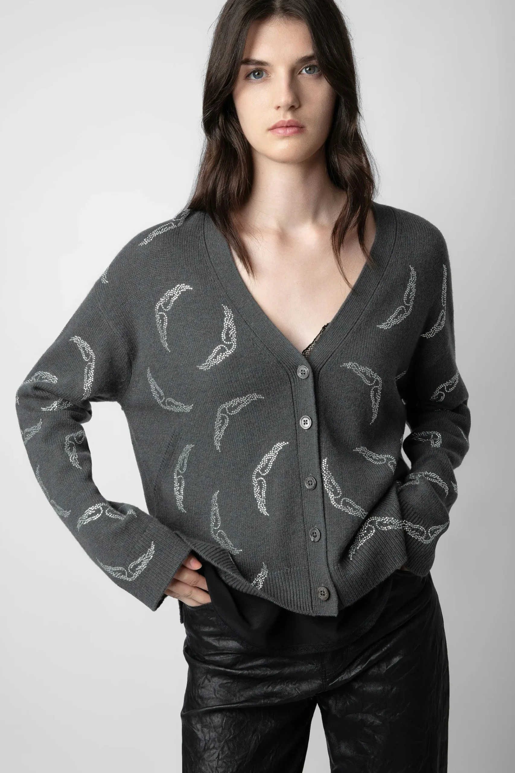 Pulls Et Gilets^Zadig & Voltaire Cardigan En Cachemire Mirka Diamante