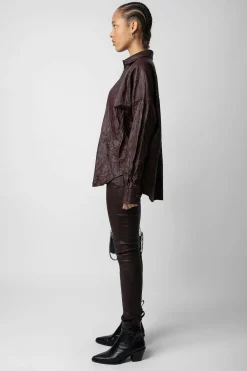 Chemises Et Hauts^Zadig & Voltaire Chemise En Cuir Froisse Tamara