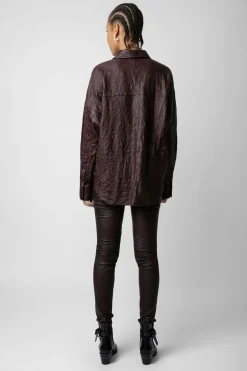 Chemises Et Hauts^Zadig & Voltaire Chemise En Cuir Froisse Tamara