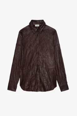 Chemises Et Hauts^Zadig & Voltaire Chemise En Cuir Froisse Tamara