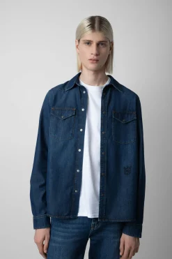 Chemises^Zadig & Voltaire Chemise En Jean Stan Skull
