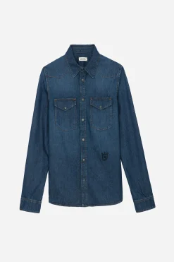 Chemises^Zadig & Voltaire Chemise En Jean Stan Skull