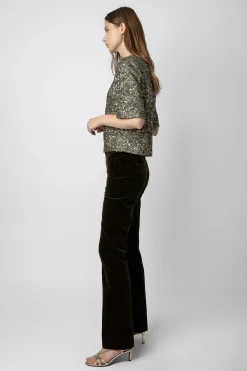 Chemises Et Hauts^Zadig & Voltaire Chemisier A Sequins Tytane