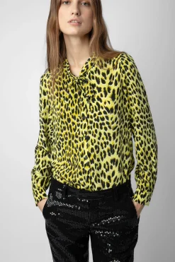 Chemises Et Hauts^Zadig & Voltaire Chemisier En Soie Leopard Taos