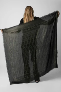 Vice-Voltaire^Zadig & Voltaire Echarpe Glenn Rock En Jacquard Lurex