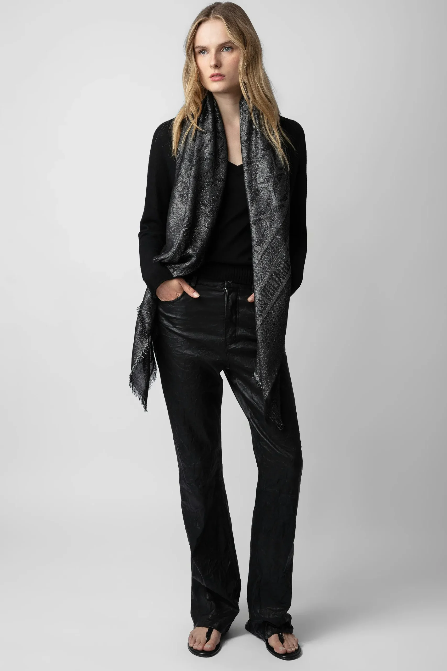 Echarpes^Zadig & Voltaire Echarpe Glenn Rock En Jacquard Lurex
