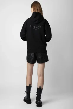Sweat-Shirts^Zadig & Voltaire Harper Peace&Love Sweat A Capuche A Strass