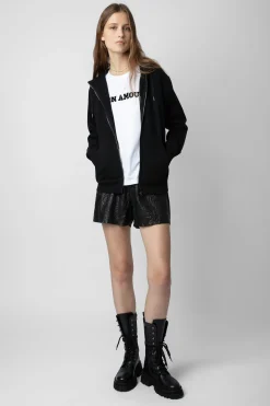 Sweat-Shirts^Zadig & Voltaire Harper Peace&Love Sweat A Capuche A Strass