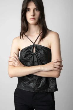 Chemises Et Hauts^Zadig & Voltaire Haut En Cuir Froisse Cidonie