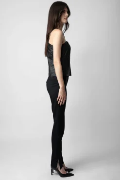 Chemises Et Hauts^Zadig & Voltaire Haut En Cuir Froisse Cidonie
