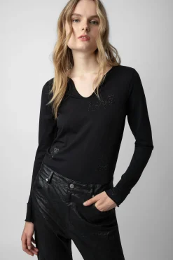 T-Shirts^Zadig & Voltaire Haut Henley A Strass
