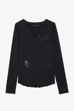 T-Shirts^Zadig & Voltaire Haut Henley A Strass