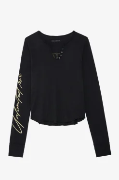 T-Shirts^Zadig & Voltaire Haut Henley Court Concert Crush