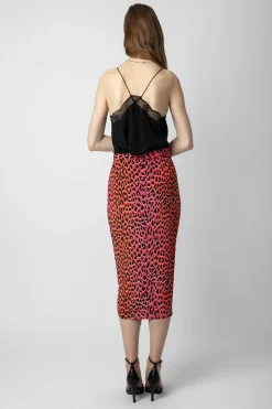 Robes Et Jupes^Zadig & Voltaire Jupe En Soie Leopard Jamelia