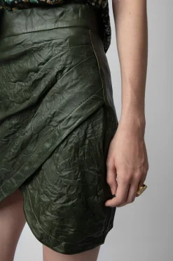 Robes Et Jupes^Zadig & Voltaire Jupe Julipe En Cuir Froisse