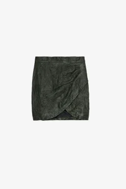 Robes Et Jupes^Zadig & Voltaire Jupe Julipe En Cuir Froisse