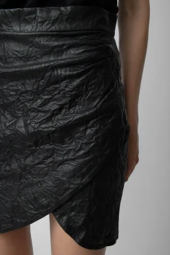 Robes Et Jupes^Zadig & Voltaire Jupe Julipe En Cuir Froisse