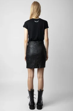 Robes Et Jupes^Zadig & Voltaire Jupe Julipe En Cuir Froisse