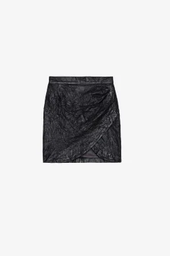 Robes Et Jupes^Zadig & Voltaire Jupe Julipe En Cuir Froisse
